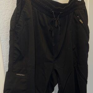 Healing Hands Women's Black Wide Leg Scrub Pants (3 pairs)